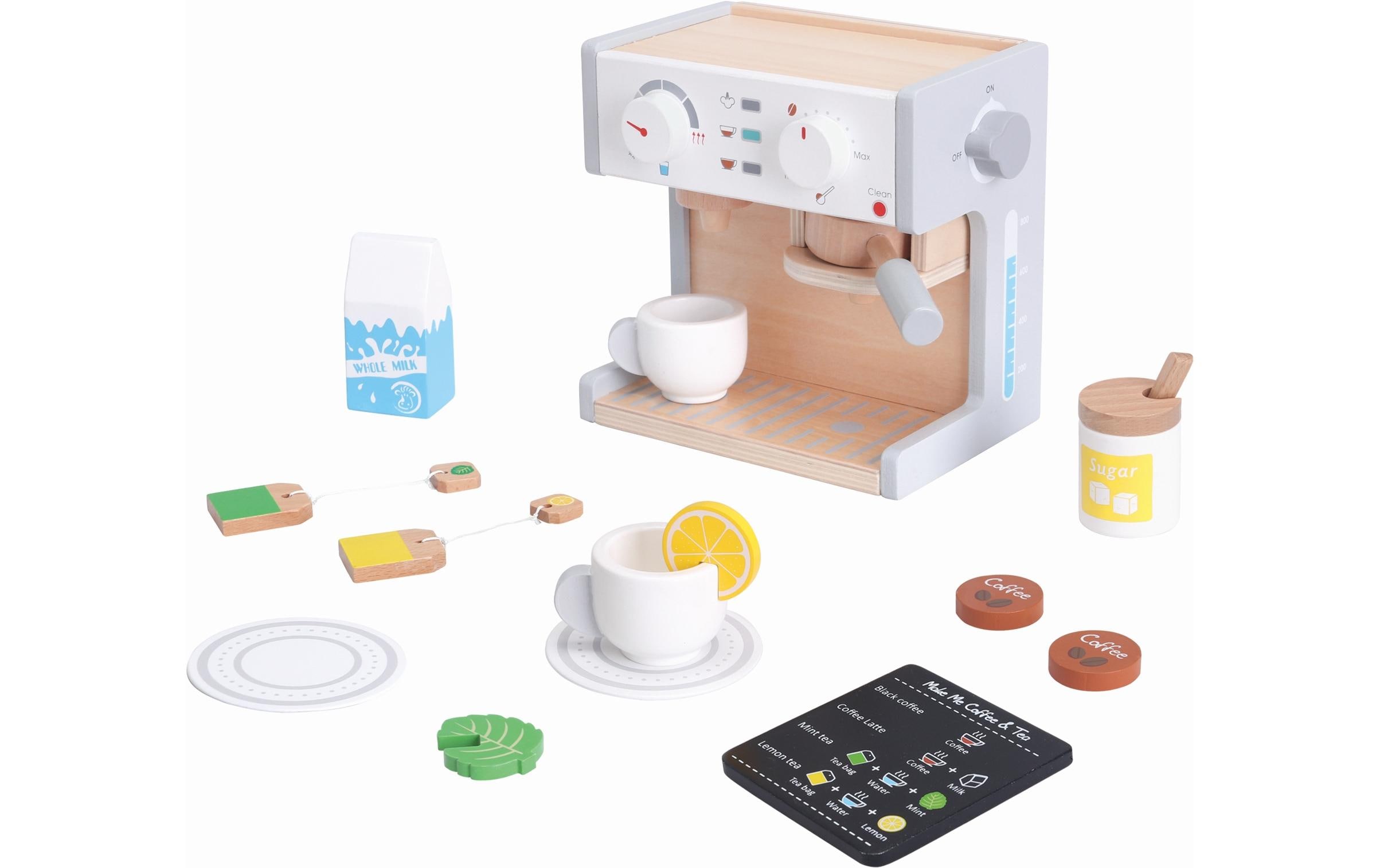 Spielba Holzspielwaren Spiel-Haushaltsgerät Kaffeemaschine mit Zubehör