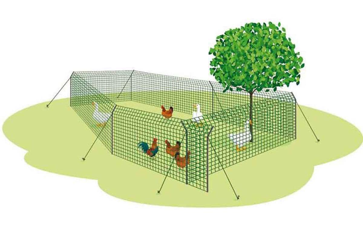 Sanilu Hühnerzaun, 180 cm, Grün