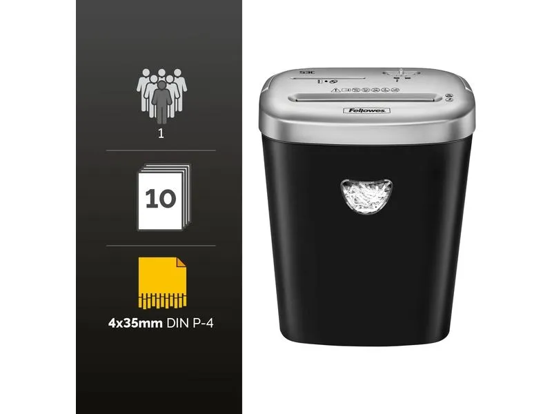 Fellowes Aktenvernichter Powershred 53C, P-4, 10 Seiten Fellowes Aktenvernichter Powershred 53C, P-4, 10 Seiten