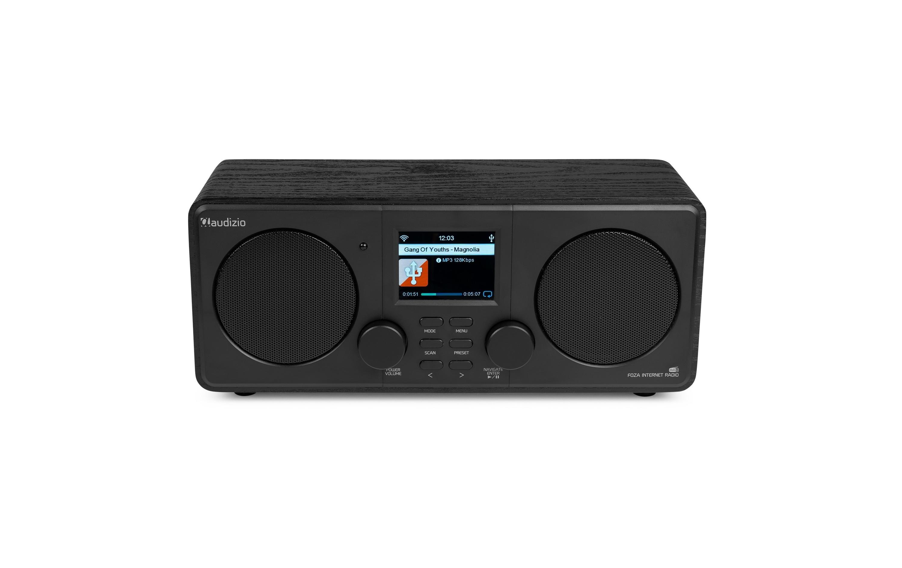Audizio DAB+ Radio Foza Schwarz