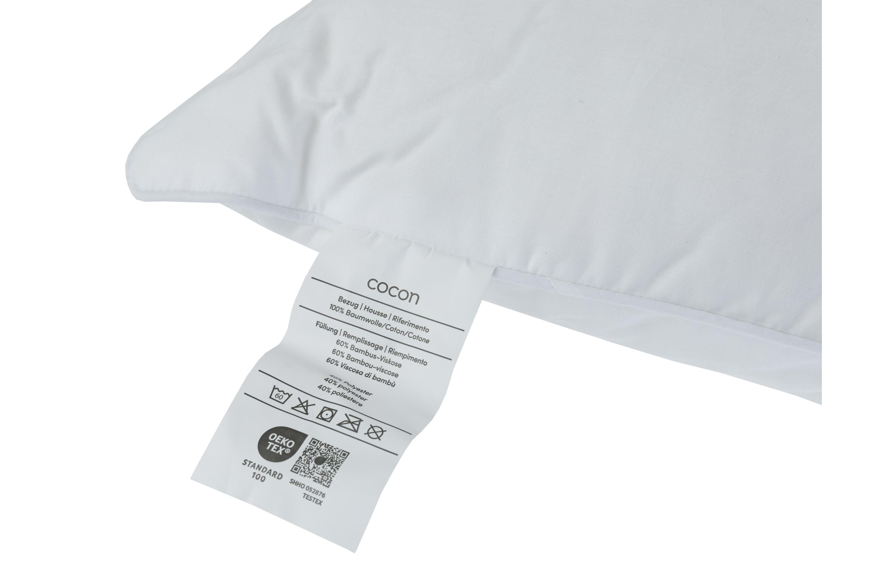 COCON Klassisches Kopfkissen Bambus, 65 x 100 cm