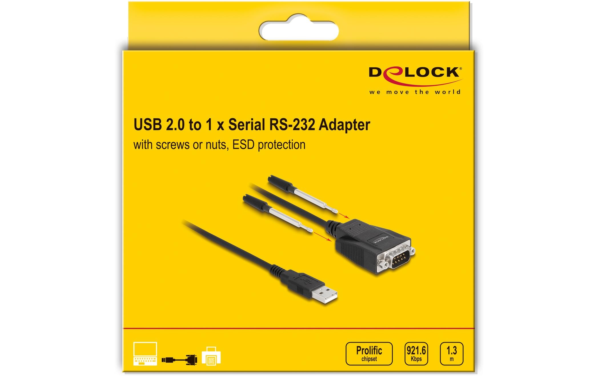 Delock Adapter USB 2.0 - Seriell RS-232