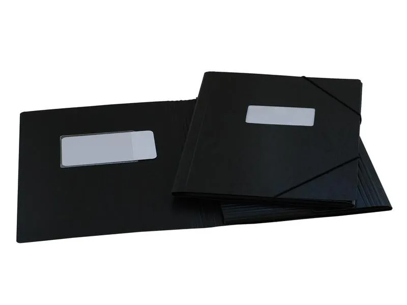 EROLA Gummibandmappe Pressspan A4 Schwarz EROLA Gummibandmappe Pressspan A4 Schwarz