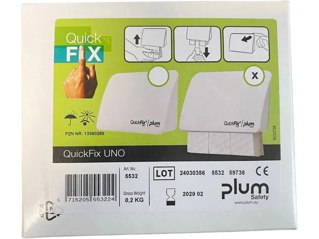 PLUM Quick Fix Uno Wandspender für Pflaster Weiss PLUM Quick Fix Uno Wandspender für Pflaster Weiss