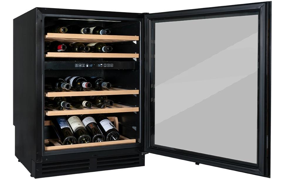 Kibernetik Einbau Weinklimaschrank WKE 46 Schwarz, Rechts, Wechselbar