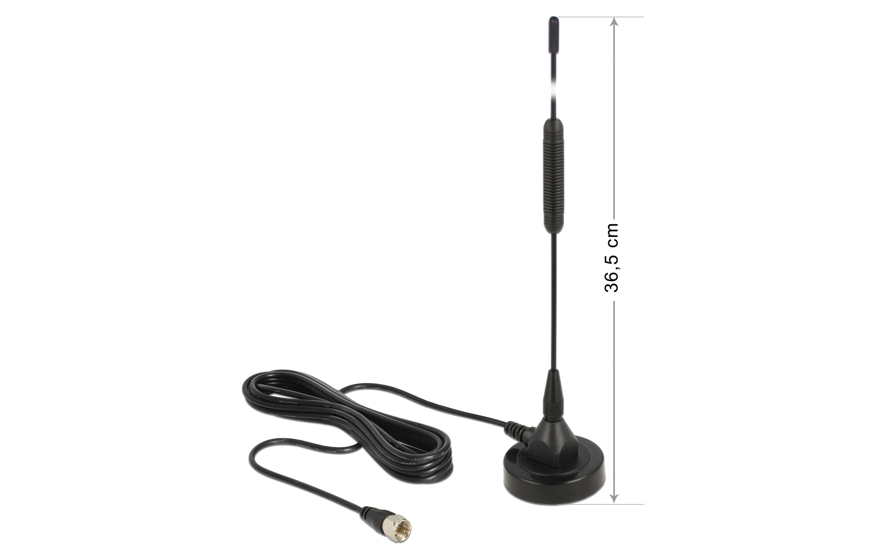 Delock DAB+-Antenne F-Stecker 174-240 MHz F-Type 0 dBi Rundstrahl Delock DAB+-Antenne F-Stecker 174-240 MHz F-Type 0 dBi Rundstrahl