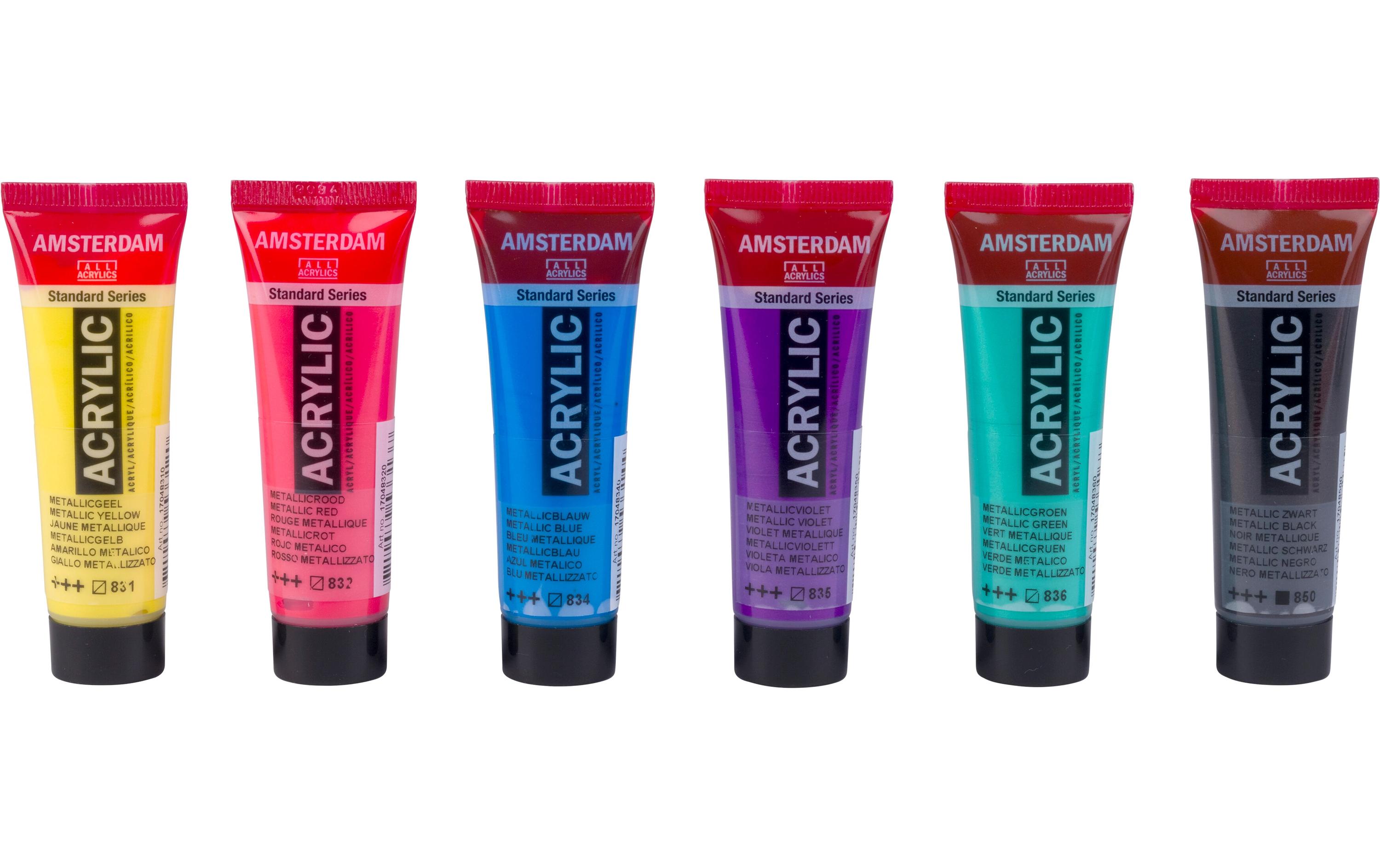Amsterdam Acrylfarbe Set Colorful Metallic 6 Tuben à 20 ml