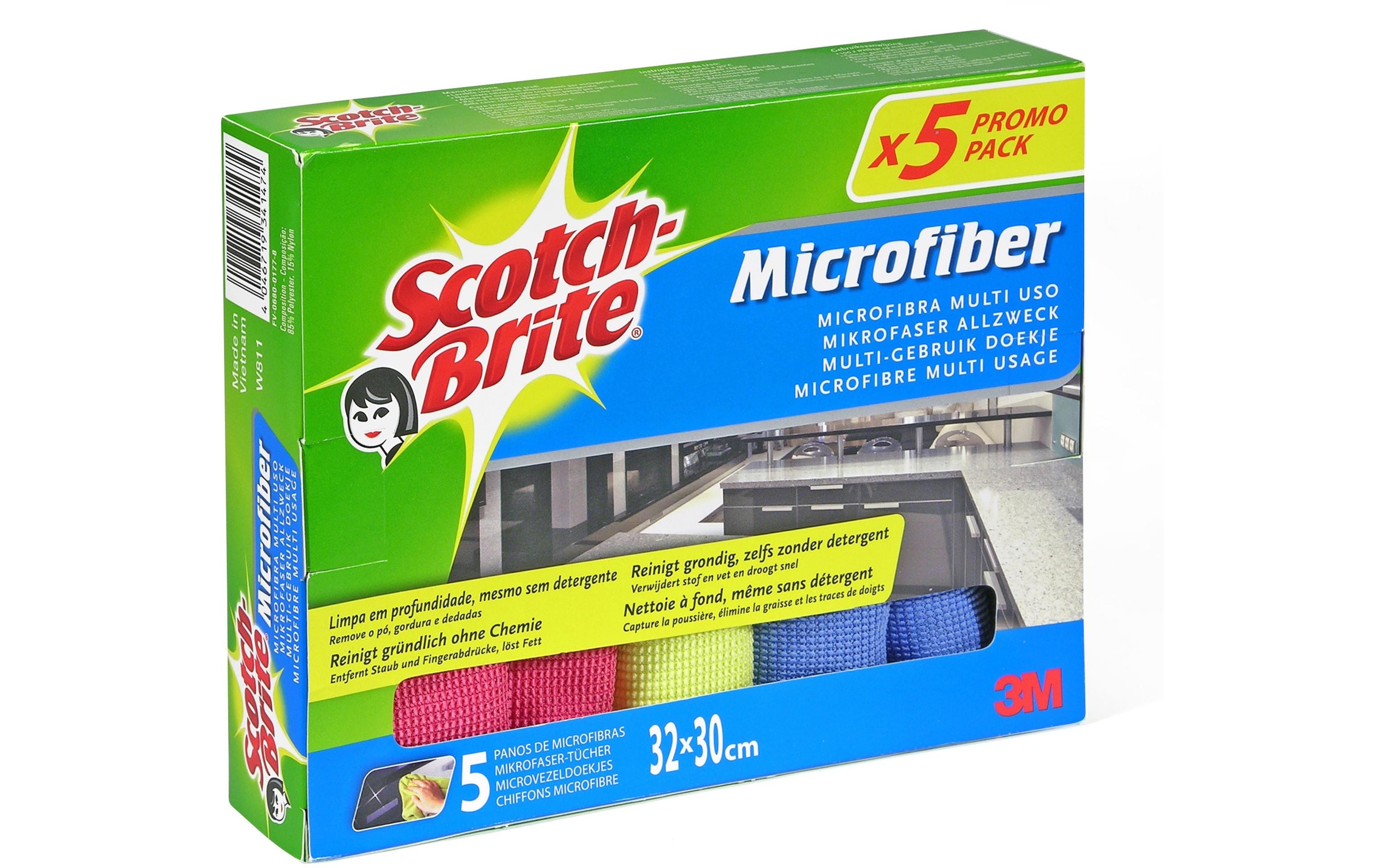 Scotch-Brite Mikrofaser-Reinigungstuch 3M Scotch-Brite All-in-One 5 Stück