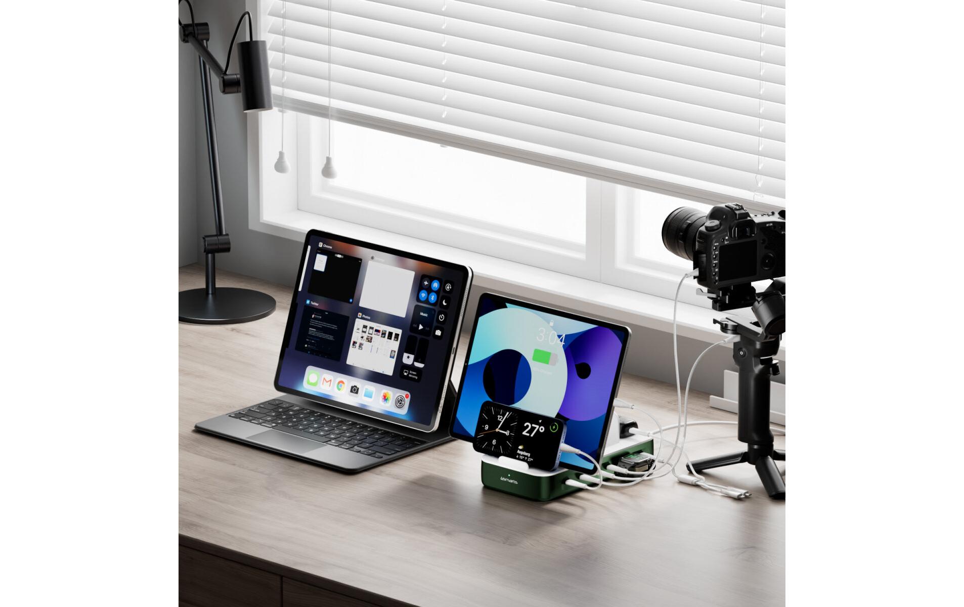 4smarts Ladestation Team 100W 5C/1A inkl. 6 Kabel Grün