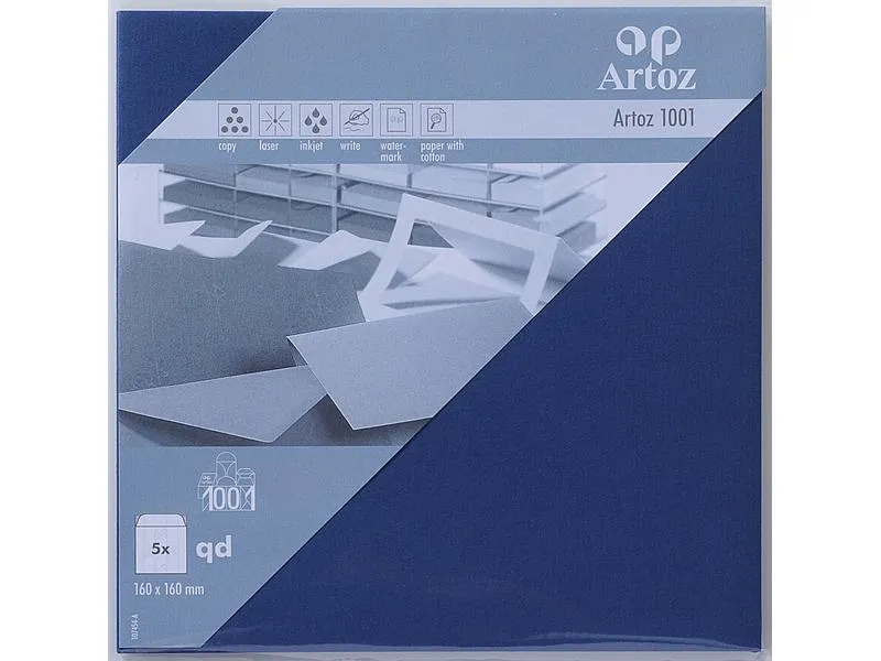 Artoz Couvert 1001, 16 x 16 cm, 5 Stück, Classic Blue Artoz Couvert 1001, 16 x 16 cm, 5 Stück, Classic Blue