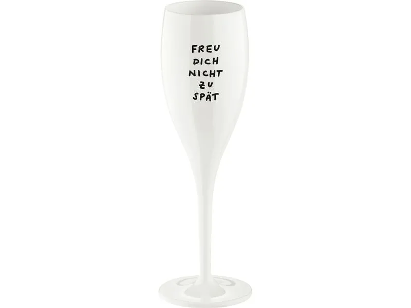 Koziol Sektglas Freu dich nicht 100 ml, 1 Stück, Weiss Koziol Sektglas Freu dich nicht 100 ml, 1 Stück, Weiss