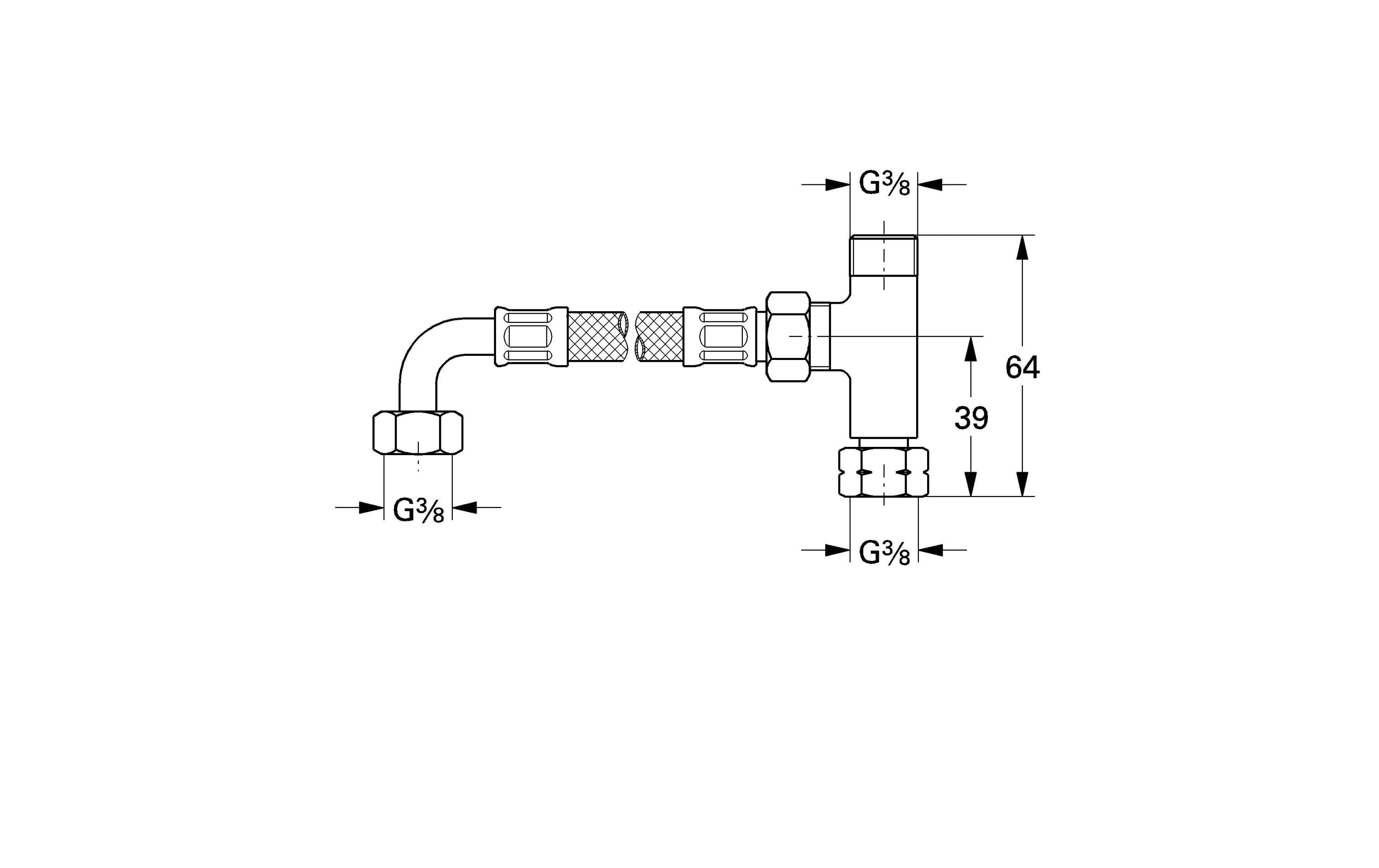 GROHE Schlauch 3/8 GROHE Schlauch 3/8