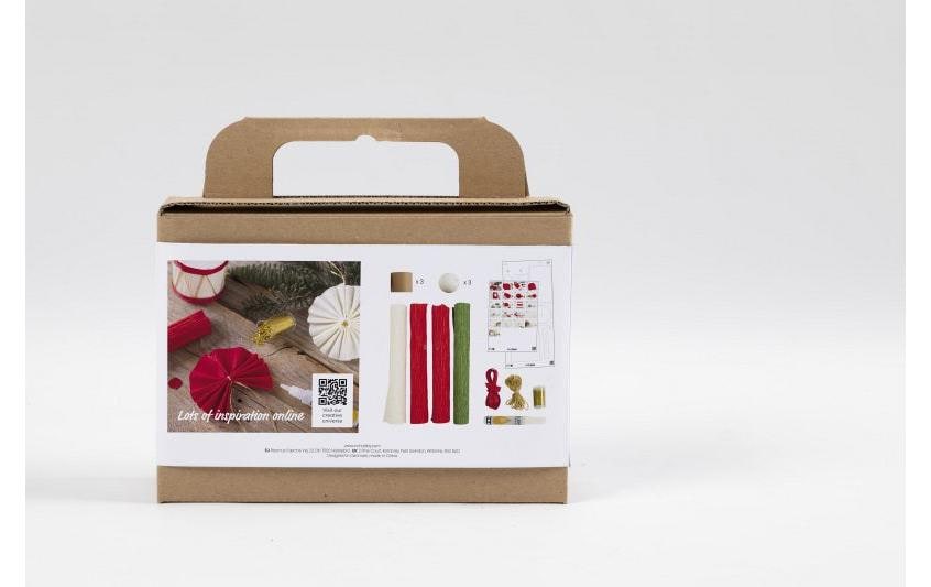 Creativ Company Bastelset Weihnachtskugeln Krepppapier