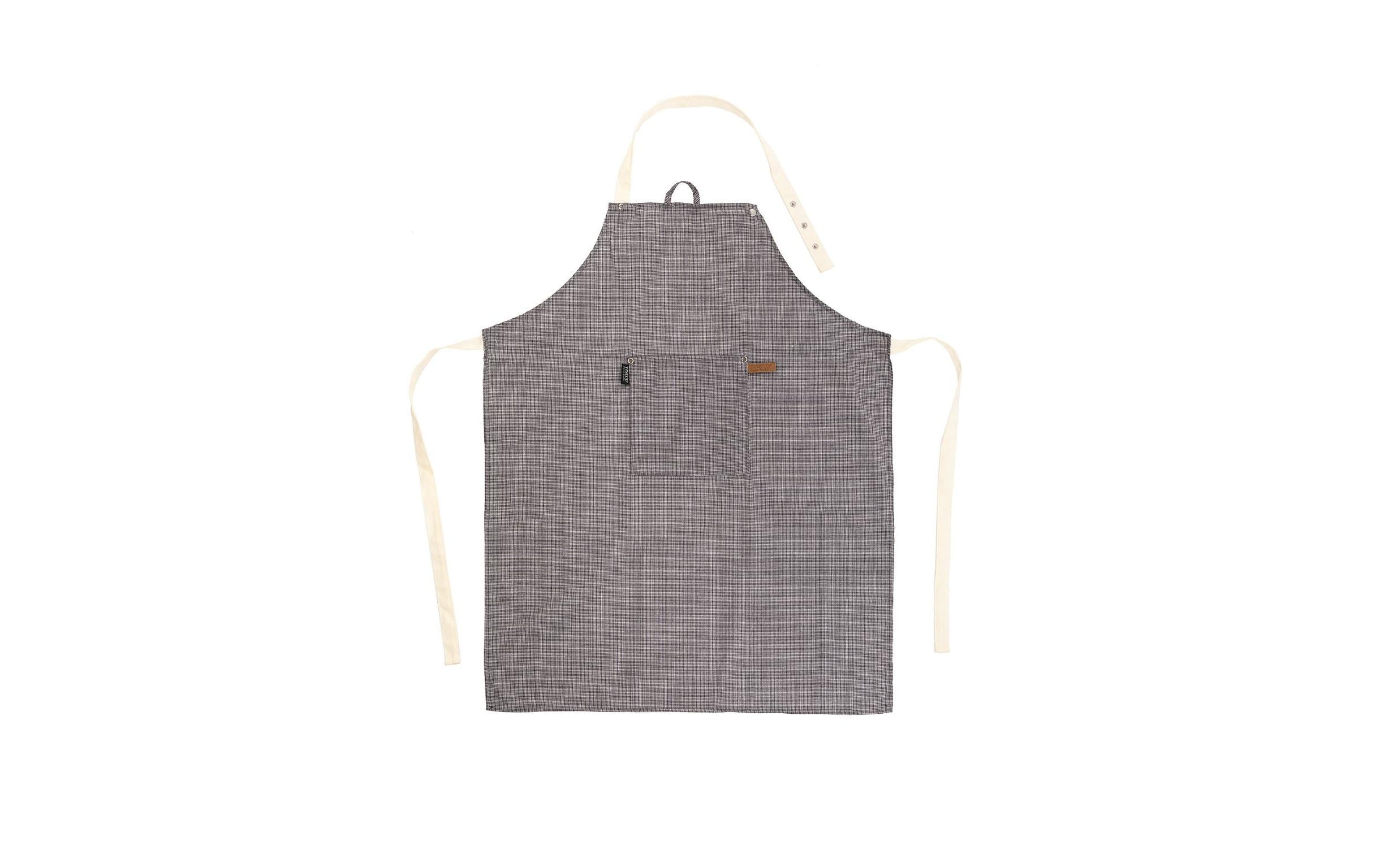 Tiseco Kochschürze Sherlock Checker Grau