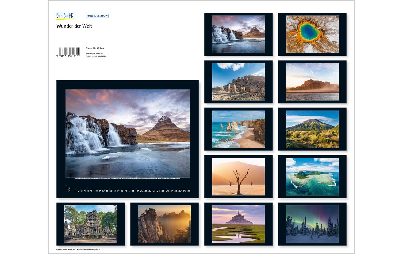 Korsch Verlag Bildkalender Wunder-Welt 2026 Korsch Verlag Bildkalender Wunder-Welt 2026