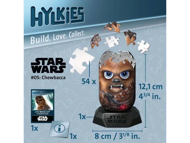 Ravensburger 3D Puzzle Hylkies #05 Chewbacca 54 Teile Ravensburger 3D Puzzle Hylkies #05 Chewbacca 54 Teile