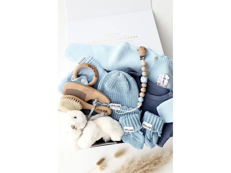Oykami Baby Geschenkbox Blau «Verona» Hase Weiss Oykami Baby Geschenkbox Blau «Verona» Hase Weiss
