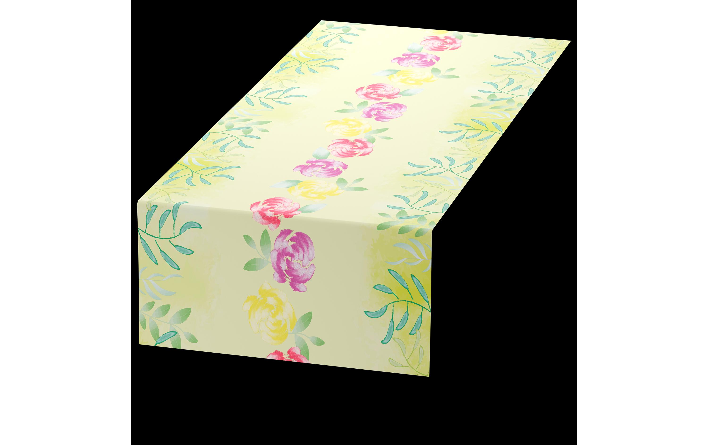 Duni Tischläufer Soft Tropics 40 cm x 24 cm, Mehrfarbig