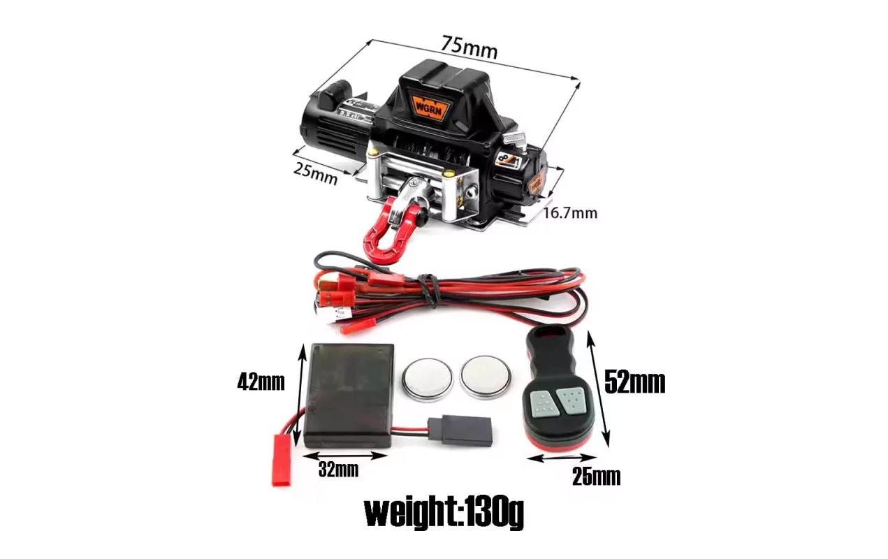 Hobbytech Modellbau-Seilwinde mit Fernbedienung 1:10