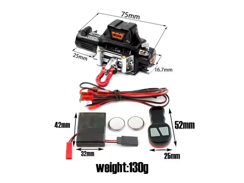 Hobbytech Modellbau-Seilwinde mit Fernbedienung 1:10 Hobbytech Modellbau-Seilwinde mit Fernbedienung 1:10