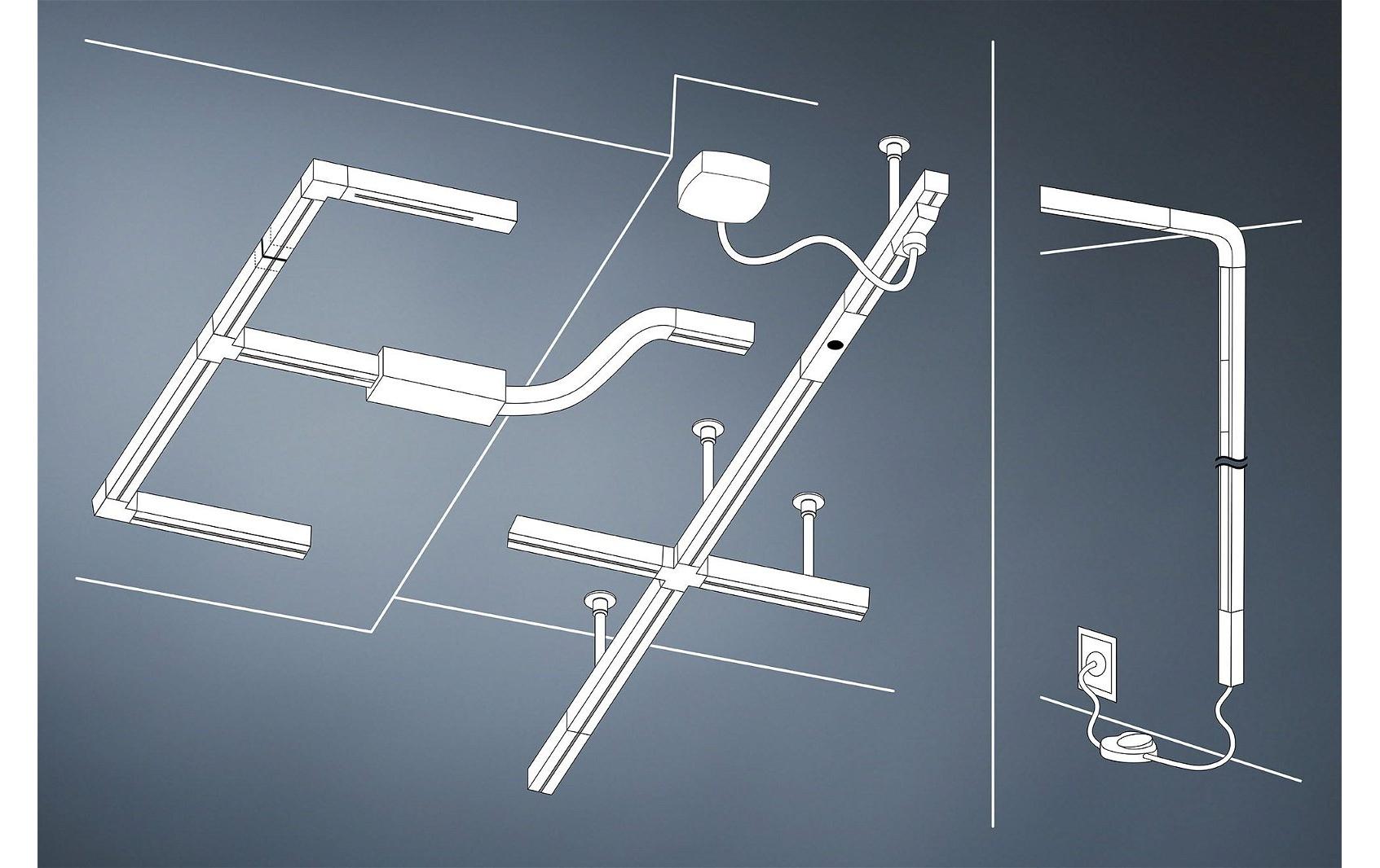Paulmann URail Pendeladapter Kürzbar Schwarz matt