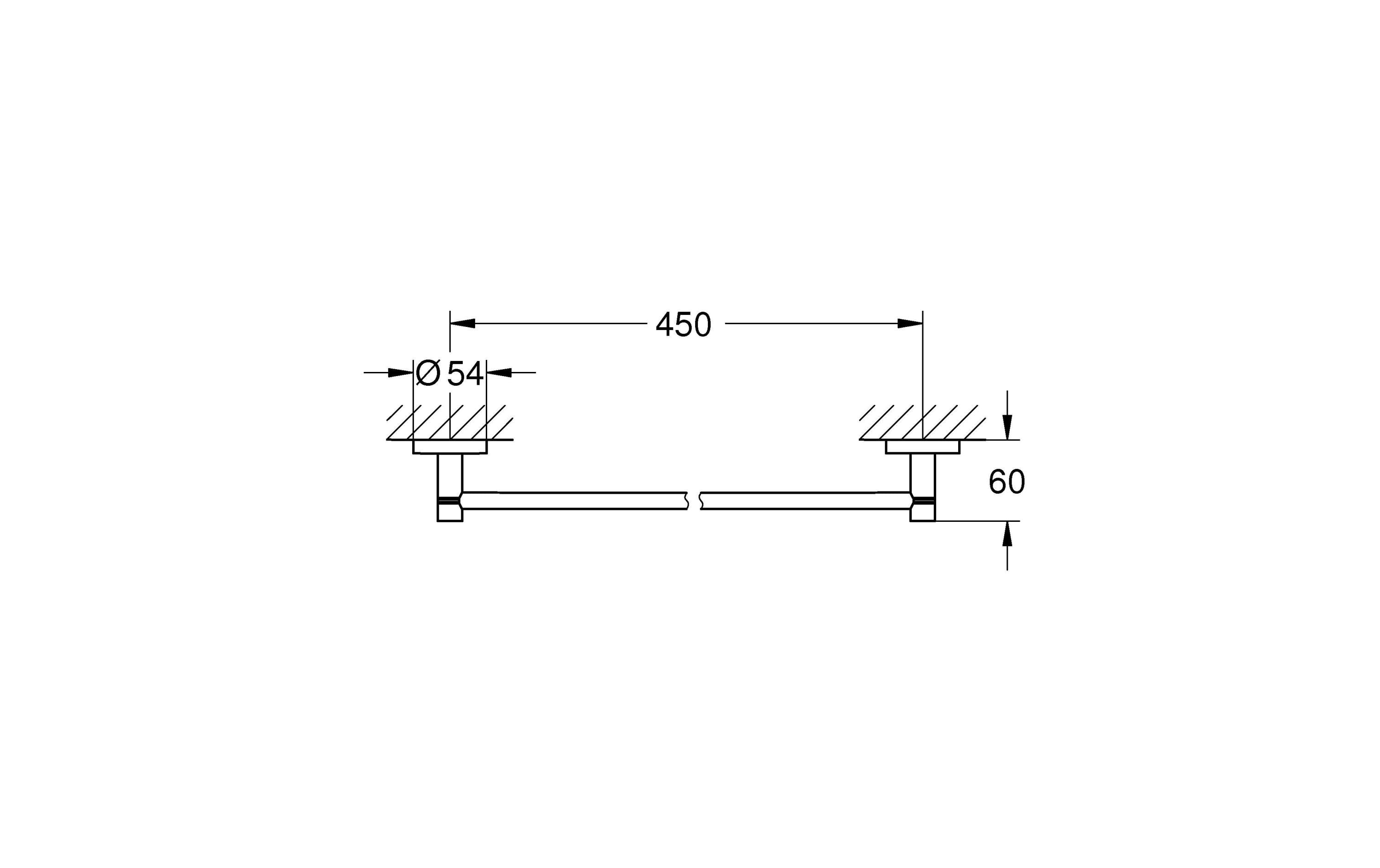 GROHE Handtuchhalter Essentials 45 cm, Chrom GROHE Handtuchhalter Essentials 45 cm, Chrom