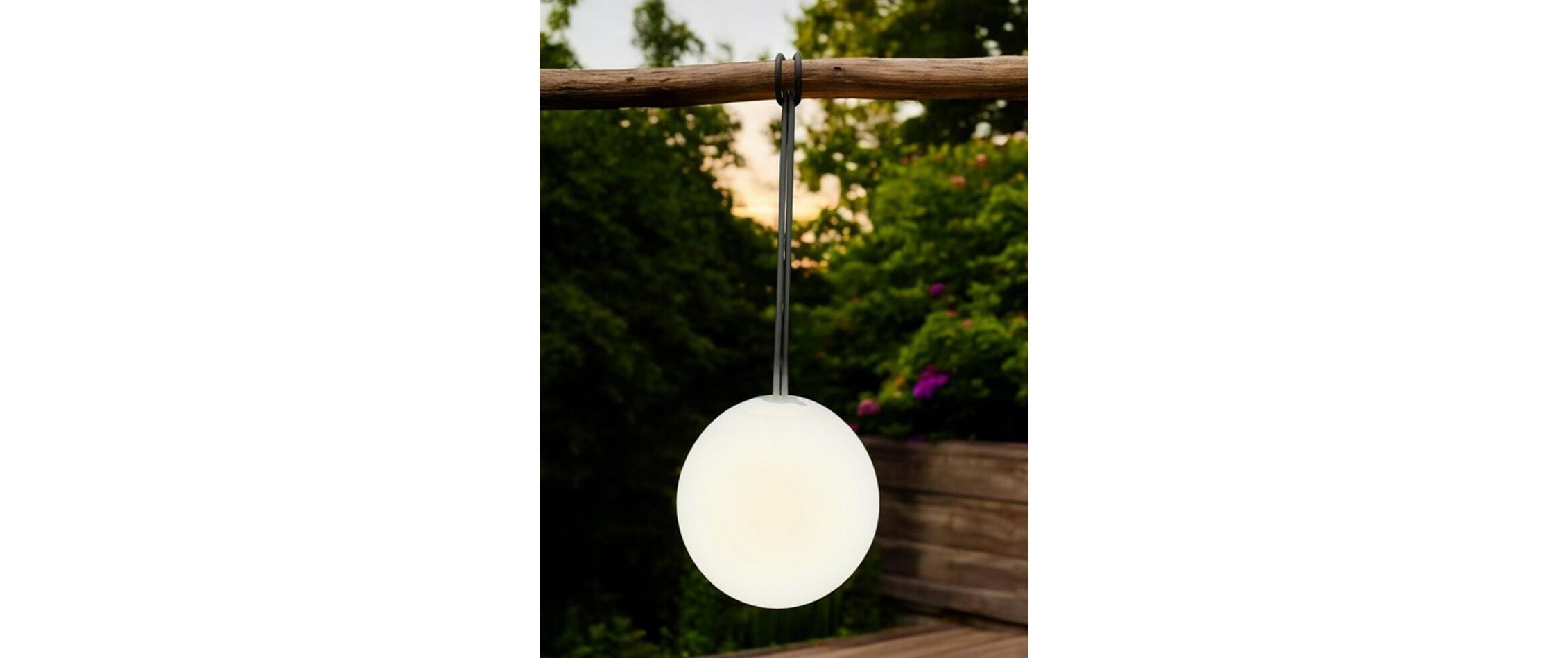 Dameco LED Hängelampe Outdoor weiss D20 cm,3000 Kelvin, 80 lm, 4W
