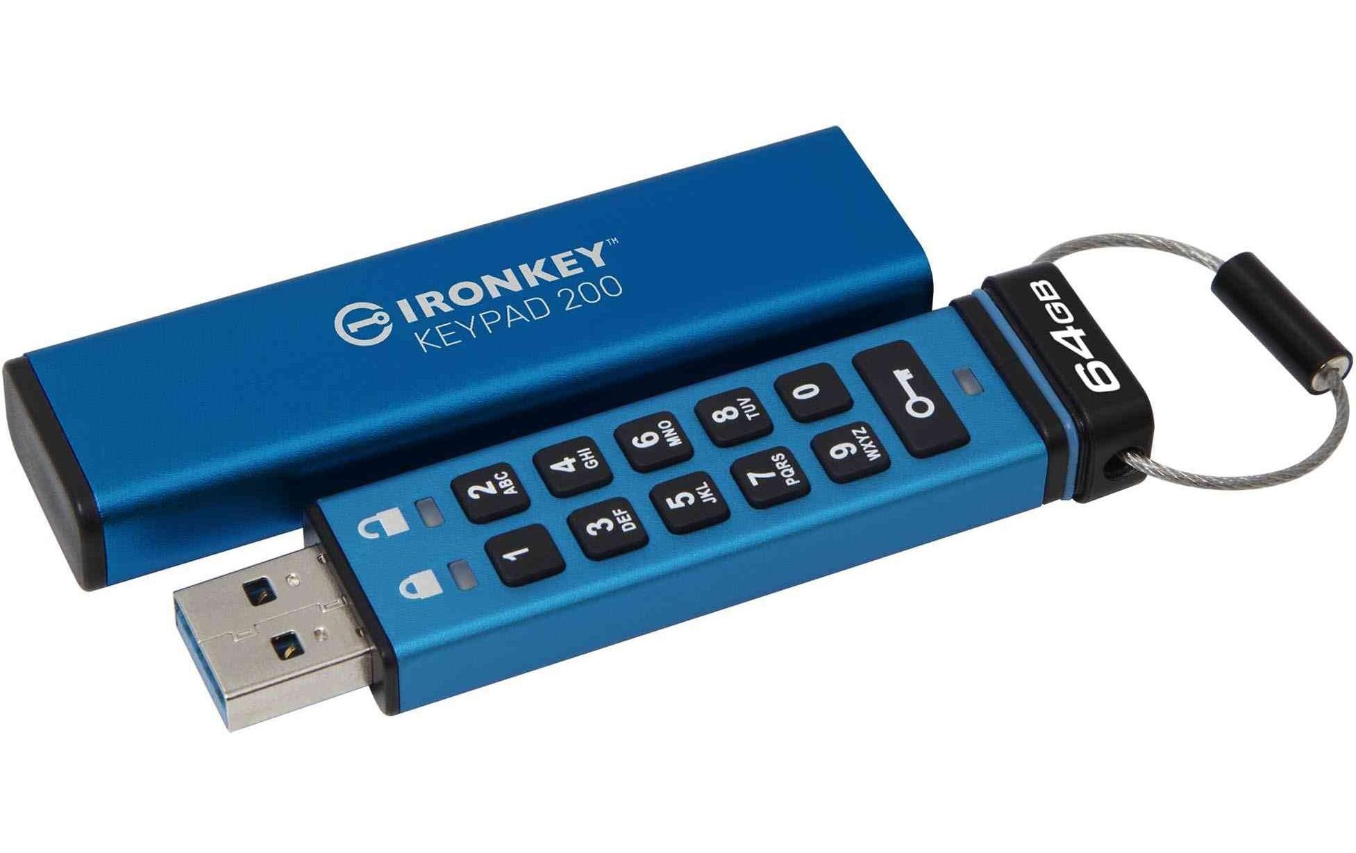 Kingston USB-Stick IronKey Keypad 200 64 GB Kingston USB-Stick IronKey Keypad 200 64 GB