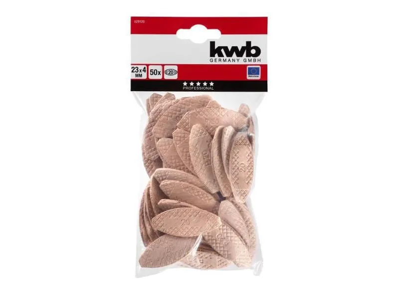 kwb Flachdübel 23 x 4 mm, P 20, 50 Stück kwb Flachdübel 23 x 4 mm, P 20, 50 Stück
