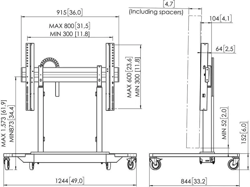Vogel's TV-Lift RISE 4200B max. 120 kg