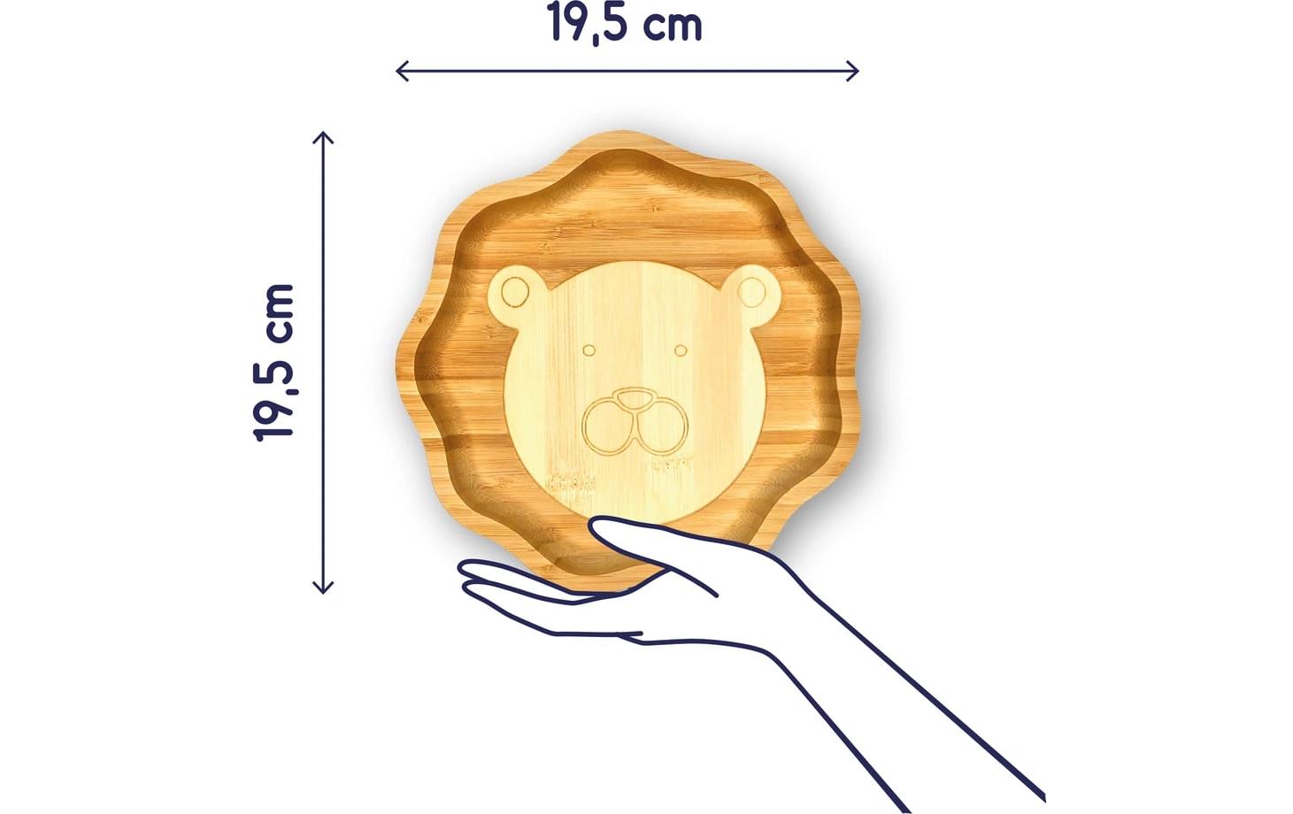 Kleinfuchs Kinderteller Bambus Löwe Gelb