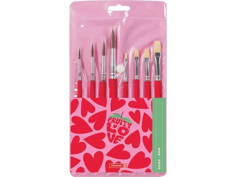 Brunnen Schulpinsel-Set Fruity Love, 8 Pinsel Brunnen Schulpinsel-Set Fruity Love, 8 Pinsel