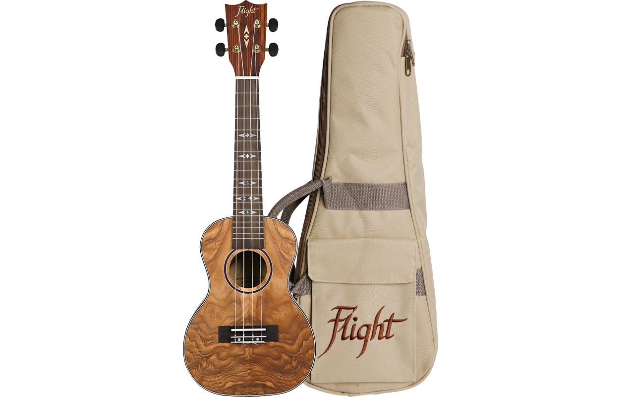 Flight Ukulele Concert – Quilted Ash