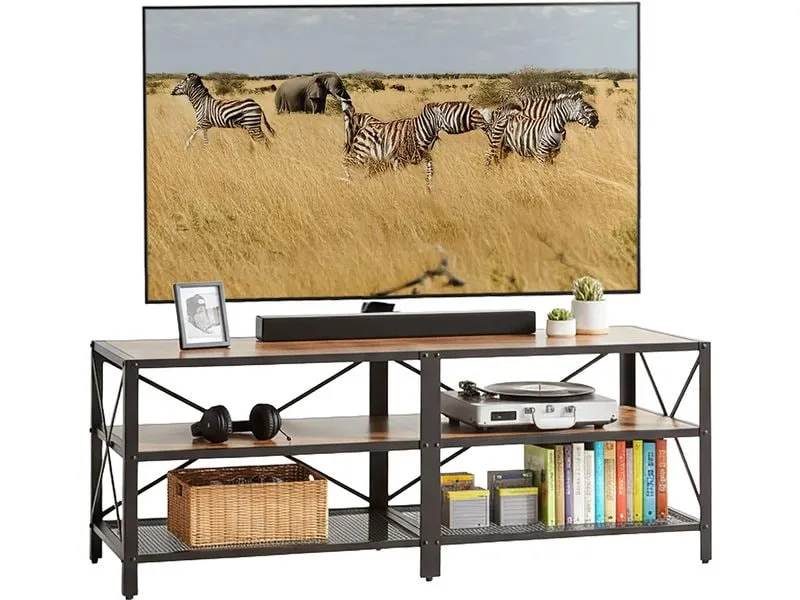 relaxdays TV-Möbel für 60 Zoll TV 52 x 140 cm Schwarz relaxdays TV-Möbel für 60 Zoll TV 52 x 140 cm Schwarz
