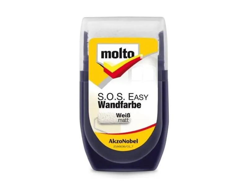 Molto Wandfarbe S.O.S. Easy, Weiss, 30 ml