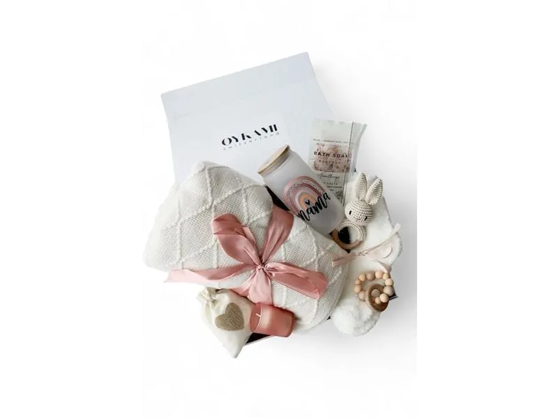 Oykami Mama und Baby Geschenkbox «Kapstadt» Weiss/Rosa