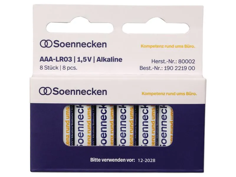 Soennecken Batterie AAA, 8 Stück