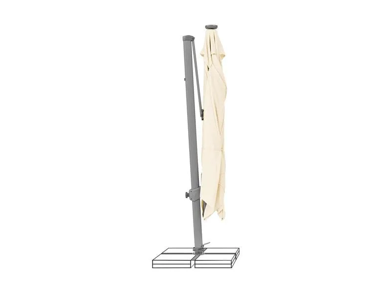 Suncomfort by Glatz Sonnenschirm Varioflex Solar LED, 300 x 300 cm, Hellbeige Suncomfort by Glatz Sonnenschirm Varioflex Solar LED, 300 x 300 cm, Hellbeige