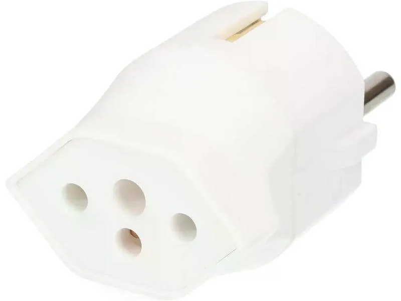 Max Hauri Fixadapter Schuko auf T13, Weiss