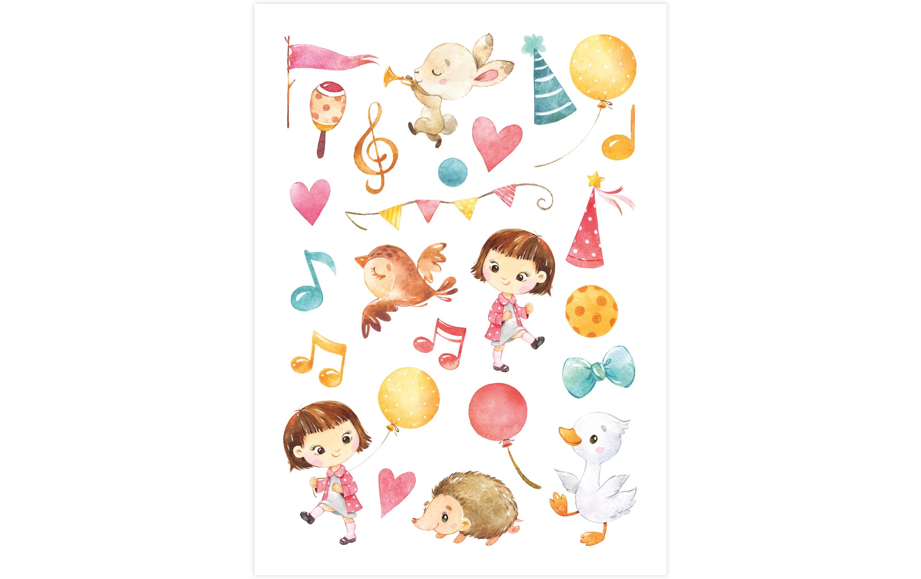 Papierdrachen Tattoo Set Feen und Trolle