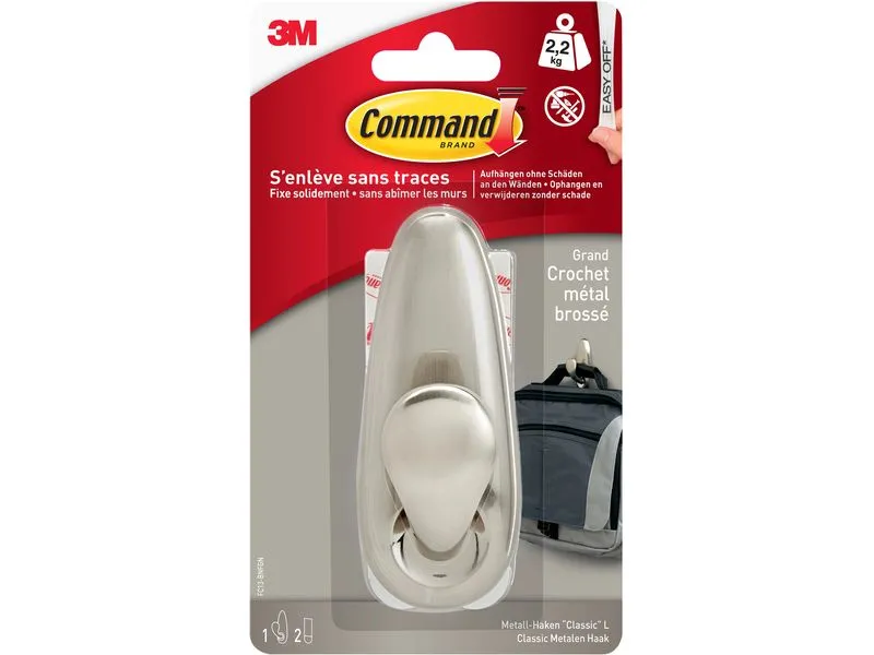 Command Wandhaken Forever Classic L Silber