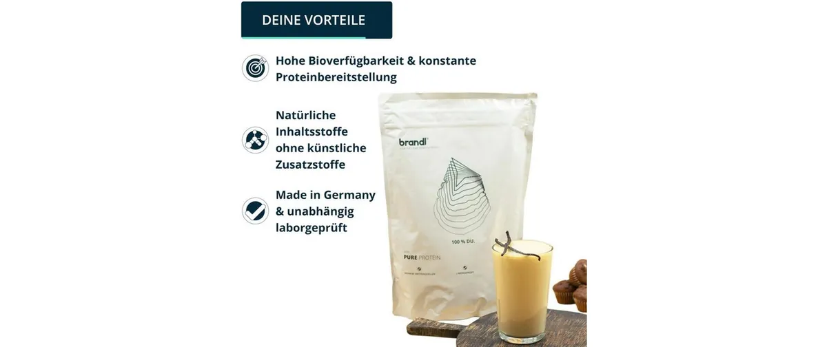 Brandl-Nutrition Pulver Pure Protein Vegan Vanille 1000 g