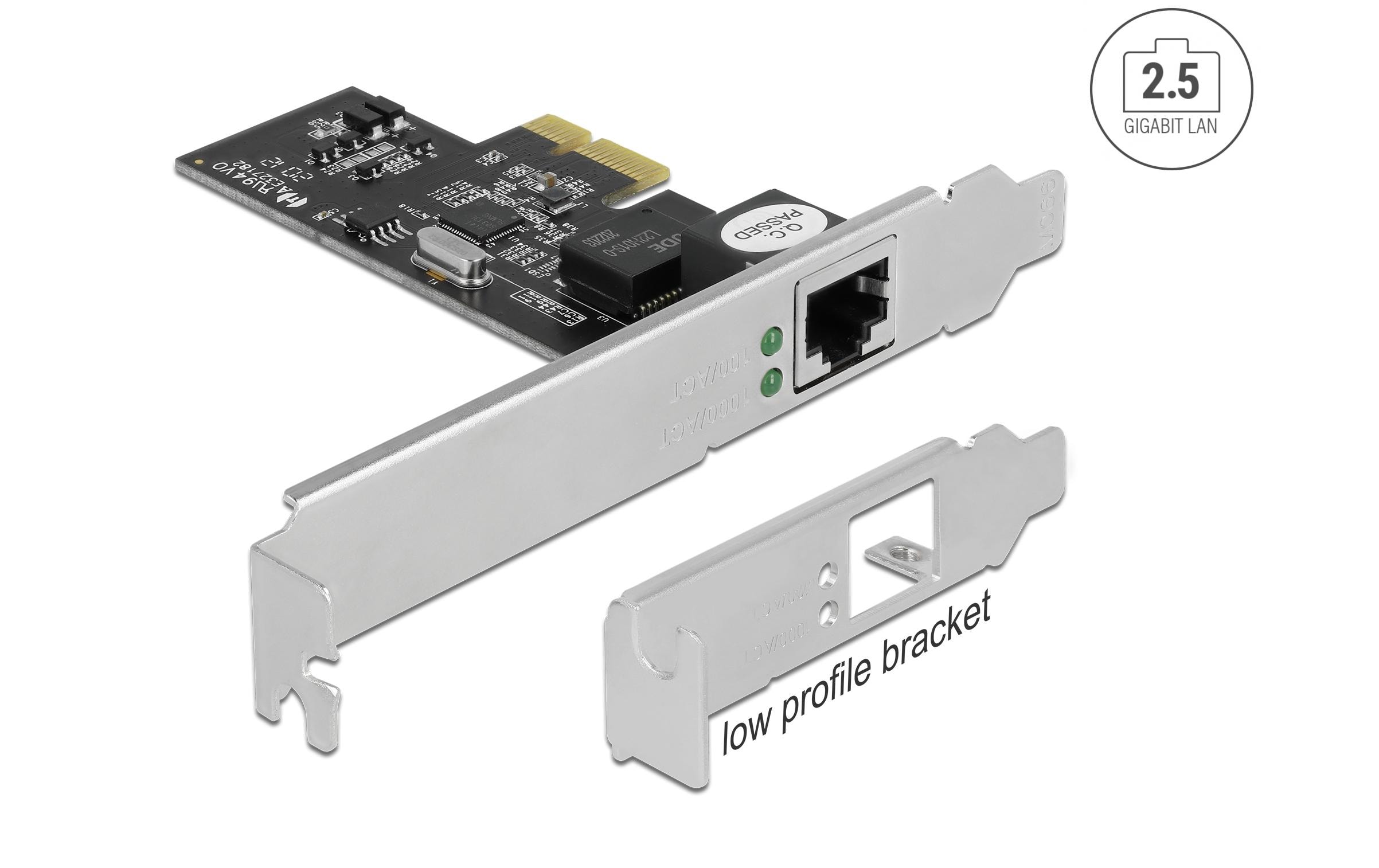 Delock Netzwerkkarte 1x 2.5 Gbps RJ-45 PCI-Express x1 Delock Netzwerkkarte 1x 2.5 Gbps RJ-45 PCI-Express x1