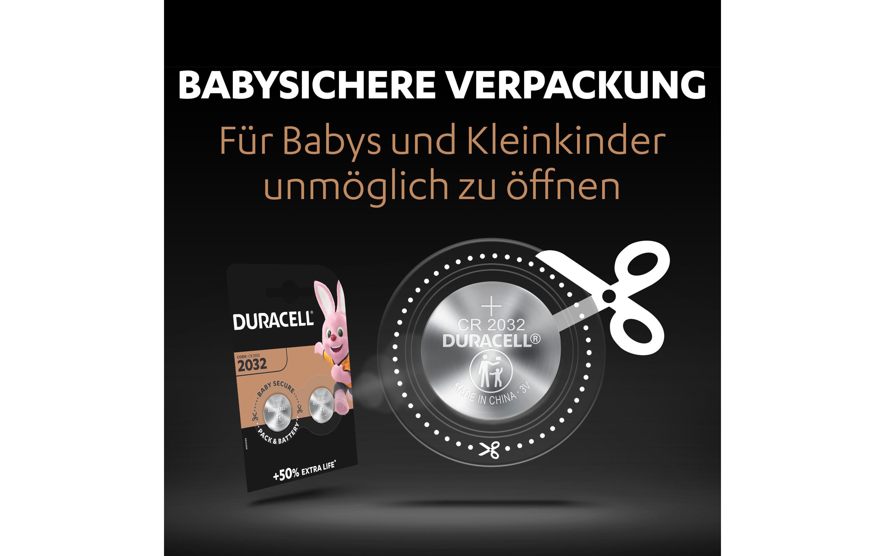 Duracell Knopfzelle Lithium CR2032 2 Stück