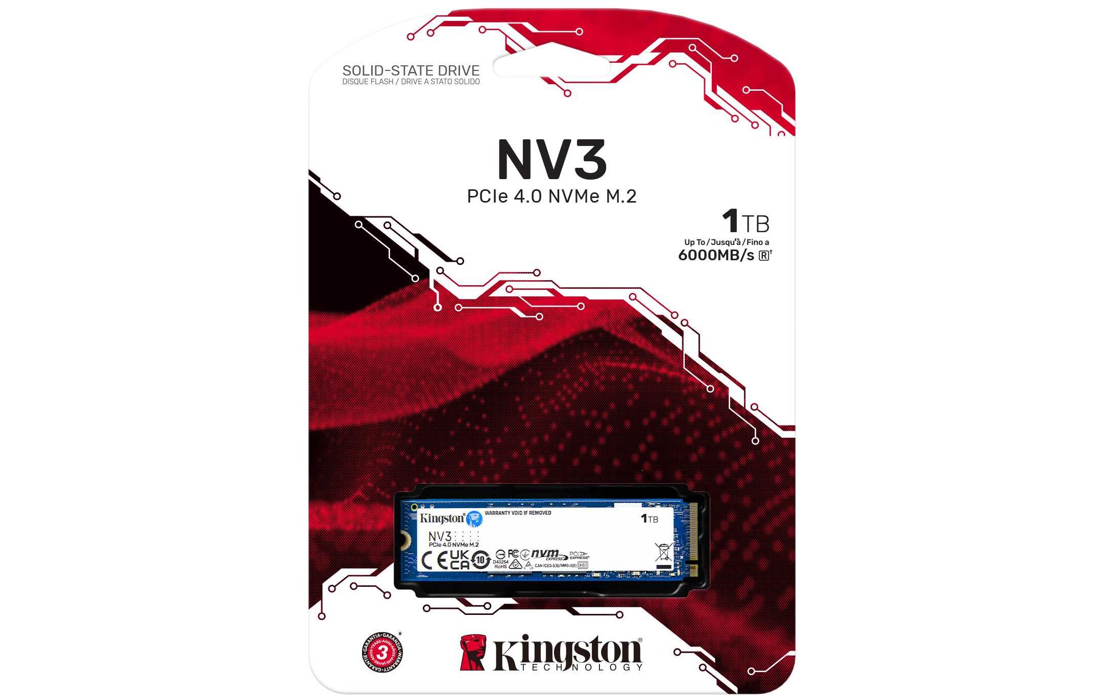 Kingston SSD NV3 M.2 2280 NVMe 1000 GB