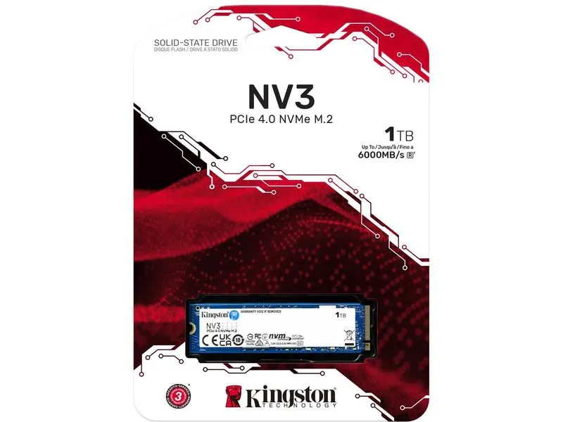 Kingston SSD NV3 M.2 2280 NVMe 1000 GB Kingston SSD NV3 M.2 2280 NVMe 1000 GB