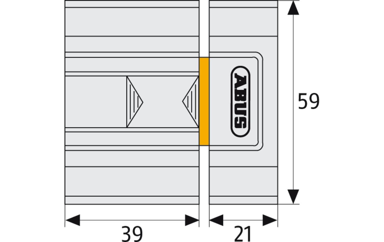 Abus Schieberiegel SR30 Weiss