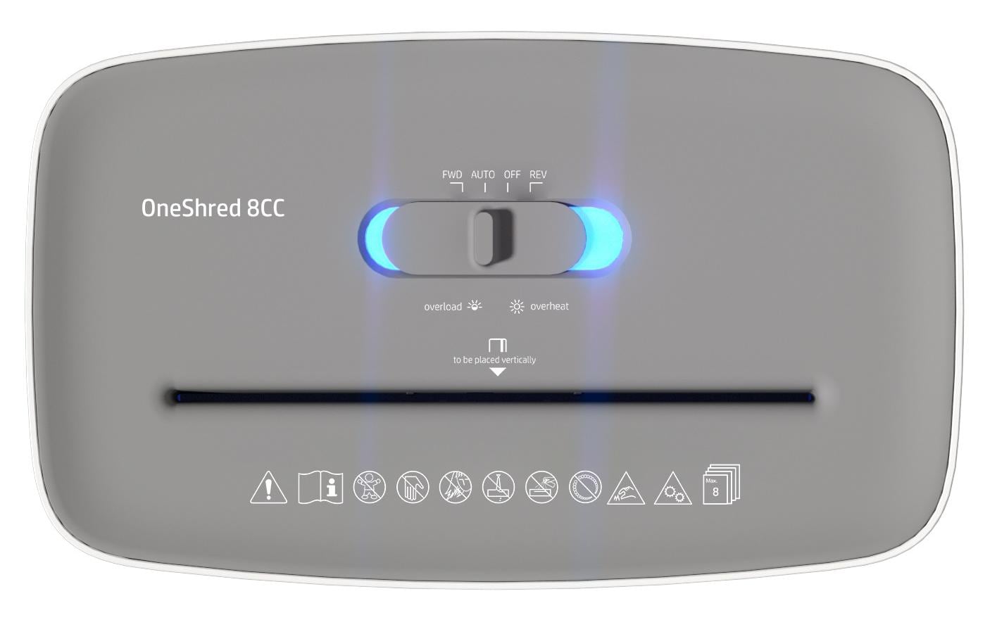 HP Aktenvernichter OneShred 8CC P-4, 8 Seiten