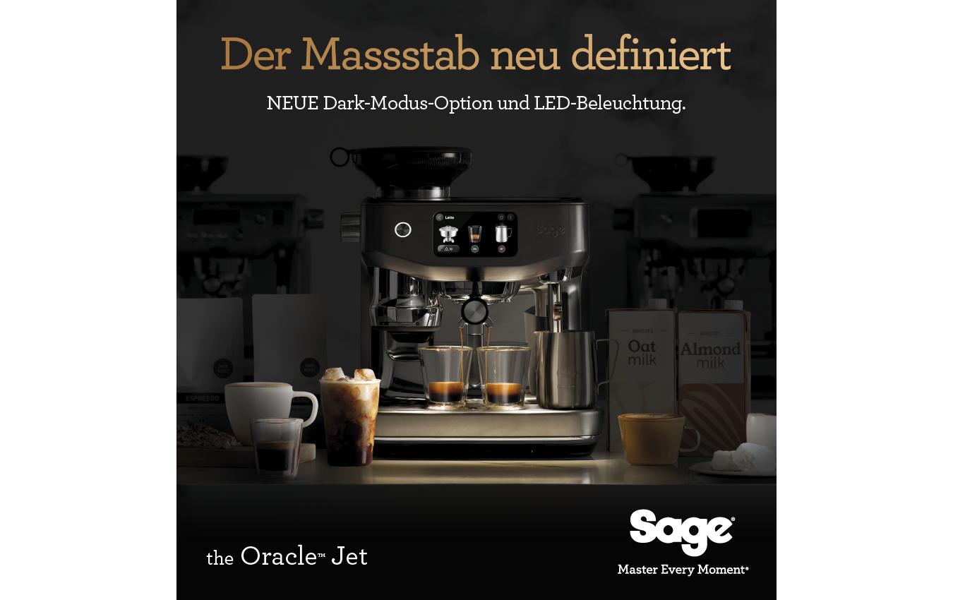 Sage Siebträgermaschine Oracle Jet SES985 Trüffelschwarz