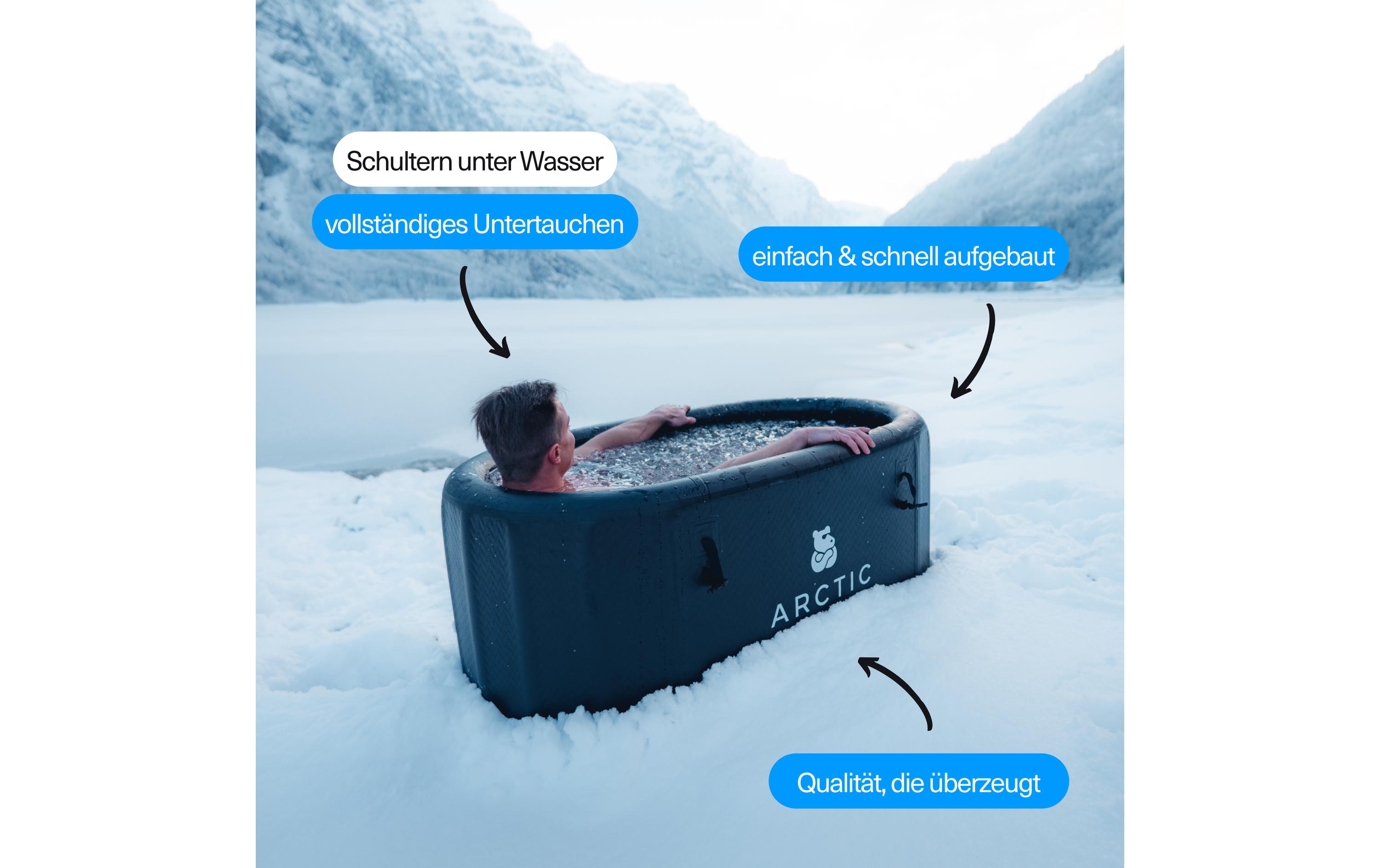 Arcticplunge Plunge Portable Pro Eisbad, Schwarz